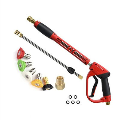 calidad  40 Inch Car Wash, 5000 PSI High Pressure Power Seal Gun with Replacement Extension Wand, M22-14/15mm Mount, 5 Jet Tips fábrica
